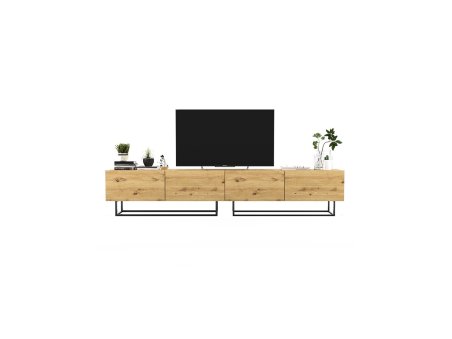 Szafka RTV ENJOY Loft Dąb artisan 240 cm zestaw 2 x 120 cm stelaż2