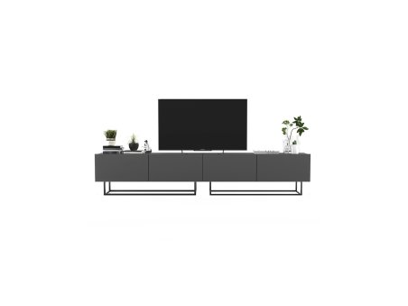 Szafka RTV ENJOY Loft Industrialna Grafit MAT 240 cm zestaw 2 x 120 cm2