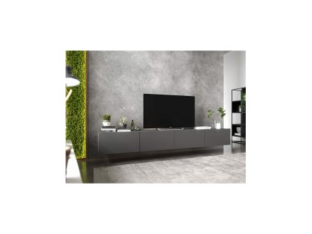 Wisząca Szafka RTV ENJOY Loft Grafit MAT 240 cm zestaw 2 x 120 cm1