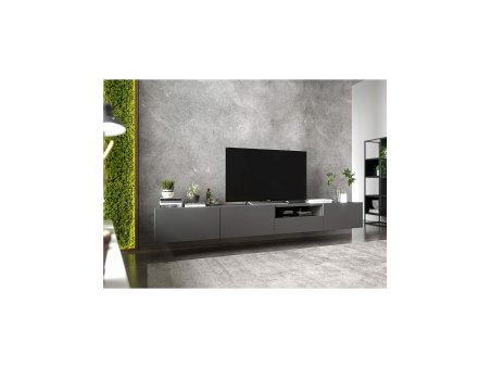 Wisząca Szafka RTV ENJOY Loft Grafit MAT 240 cm zestaw z szufladą 2 x 120 cm1