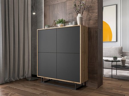 Nowoczesna, industrialna komoda APOLLO 4D do Twojego loftowego salonu1