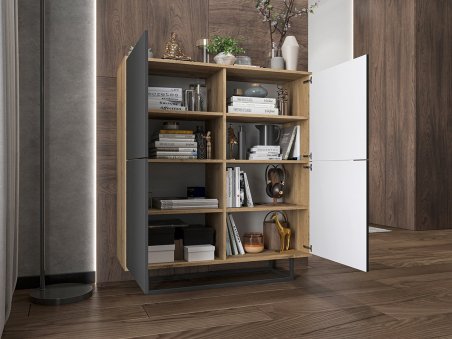 Nowoczesna, industrialna komoda APOLLO 4D do Twojego loftowego salonu2