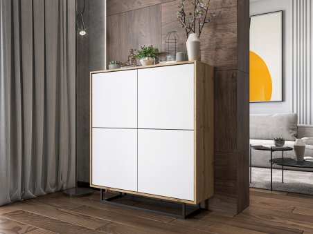 Duża, industrialna komoda APOLLO 4D - idealna do salonu w stylu loft2