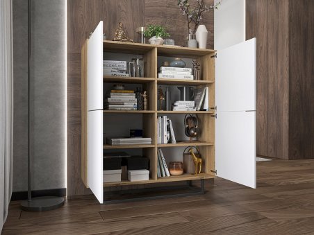 Duża, industrialna komoda APOLLO 4D - idealna do salonu w stylu loft3