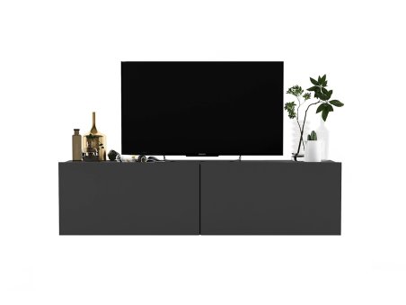 Wisząca Szafka RTV ENJOY Loft Industrialna 120 cm kolor grafit MAT