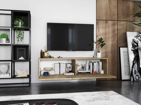 Wisząca Szafka RTV ENJOY Loft Industrialna 120 cm kolor biały MAT3