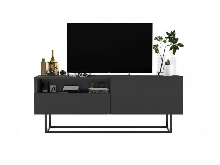 Szafka RTV ENJOY Loft Industrialna szuflada 120 cm stelaż kolor grafit