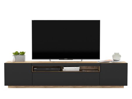 Szafka RTV DOZE Loft Czarny Mat 200 cm, Dobra Cena, Sklep Online2