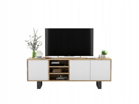 Szafka RTV Loft APOLLO150 cm, Biała, Dobra Cena, Sklep Online | Meble Lindner