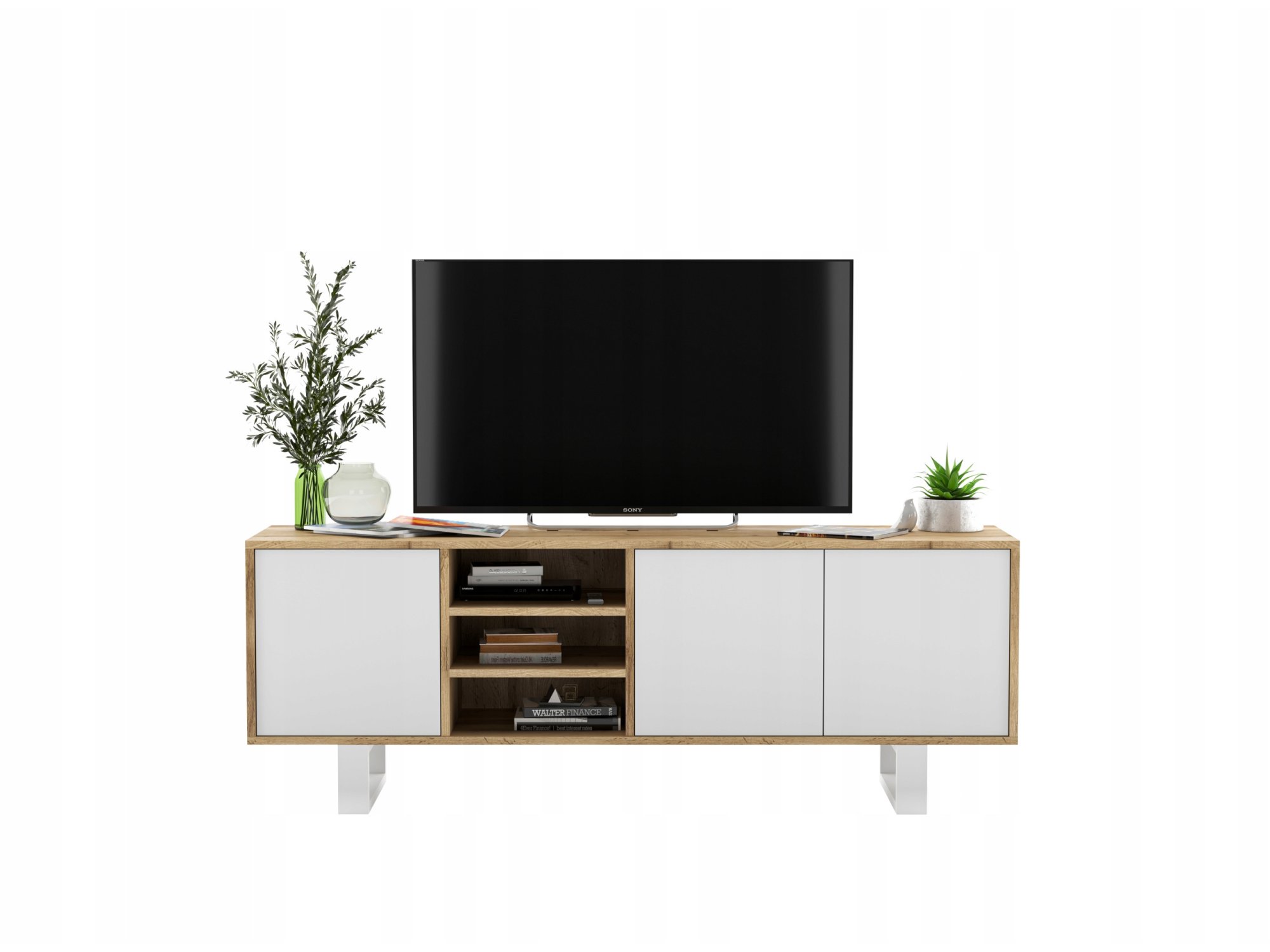 Szafka RTV Loft APOLLO150 cm, Biała, Dobra Cena, Sklep Online | Meble Lindner