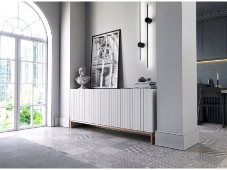 Komoda Glamour Elpis Szafka RTV Glamour Biały 168 cm2