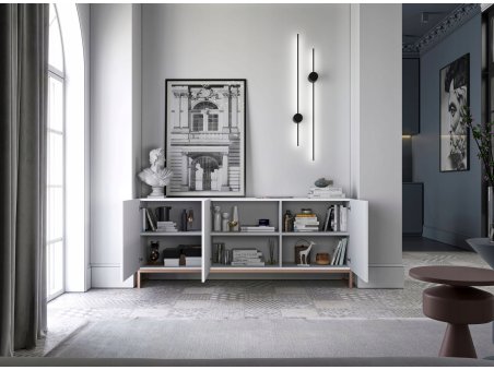 Komoda Glamour Elpis Szafka RTV Glamour Biały 168 cm3