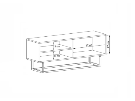 Szafka RTV ENJOY Loft Industrialna szuflada 120 cm stelaż kolor dąb artisan