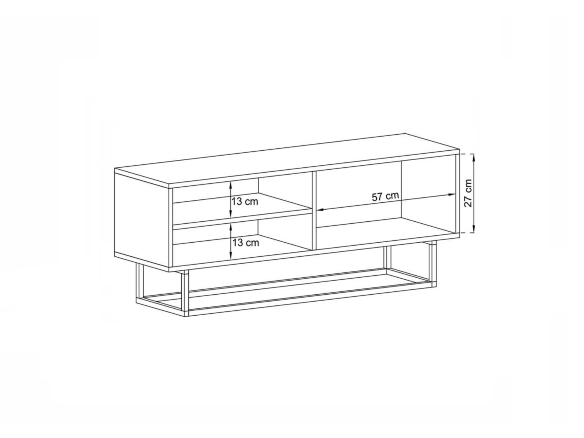 Szafka RTV ENJOY Loft Industrialna szuflada 120 cm stelaż kolor dąb artisan