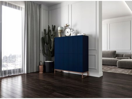 Komoda RTV Glamour Szafka RTV Granatowy MAT 112 cm2