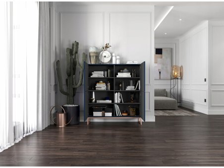 Komoda RTV Glamour Szafka RTV Granatowy MAT 112 cm3