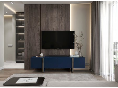 Szafka RTV Glamour KENZO - 180 cm - grantowy mat2