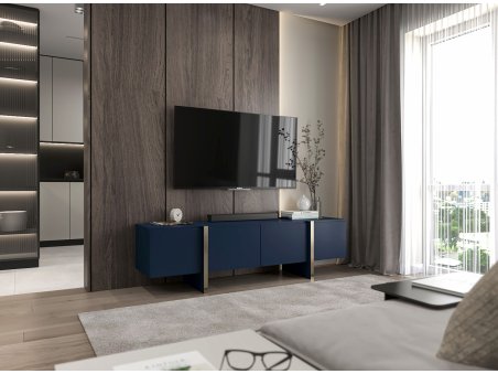 Szafka RTV Glamour KENZO - 180 cm - grantowy mat3