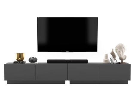 Szafka RTV ENJOY Loft Grafit MAT wisząca / stojąca 240 cm zestaw 2 x 120 cm1