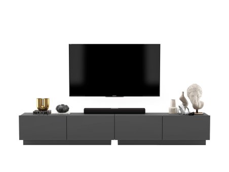 Szafka RTV ENJOY Loft Grafit MAT wisząca / stojąca 240 cm zestaw 2 x 120 cm2