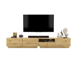 Szafka RTV ENJOY Loft Dąb Artisan 240 cm zestaw z szufladą stojąca / wisząca 2 x 120 cm