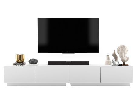 Szafka RTV ENJOY Loft Biały MAT wisząca / stojąca 240 cm zestaw 2 x 120 cm1