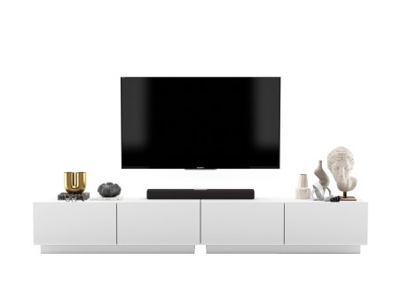 Szafka RTV ENJOY Loft Biały MAT wisząca / stojąca 240 cm zestaw 2 x 120 cm2