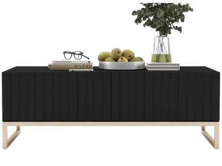 Stolik kawowy ELPIS Glamour ława czarny Mat1