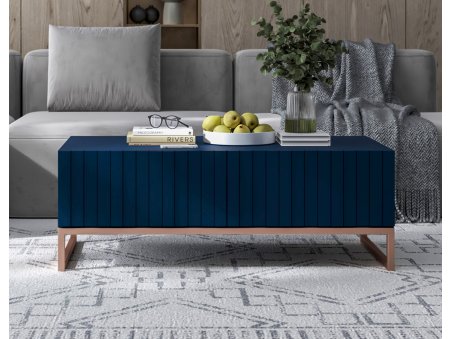 Stolik kawowy ELPIS Glamour ława granatowy Mat