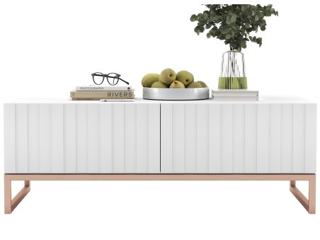 Stolik kawowy ELPIS Glamour ława biały Mat1