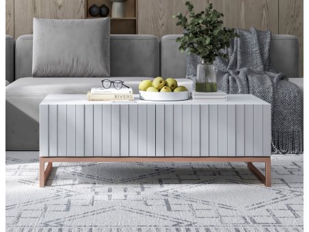 Stolik kawowy ELPIS Glamour ława biały Mat