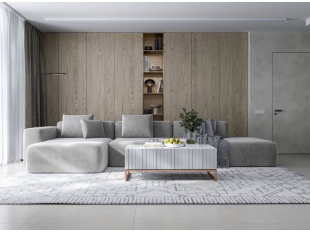 Stolik kawowy ELPIS Glamour ława biały Mat3