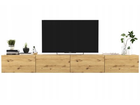 Wisząca Szafka RTV ENJOY Loft Dąb artisan MAT 240 cm zestaw 2 x 120 cm1