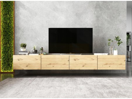 Wisząca Szafka RTV ENJOY Loft Dąb artisan MAT 240 cm zestaw 2 x 120 cm