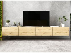 Wisząca Szafka RTV ENJOY Loft Dąb artisan MAT 240 cm zestaw 2 x 120 cm