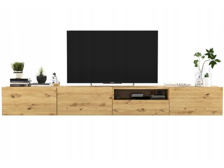 Wisząca Szafka RTV ENJOY Loft Dąb artisan MAT 240 cm zestaw z szufladą 2 x 120 cm1