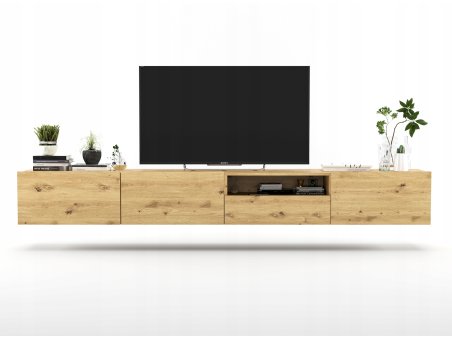Wisząca Szafka RTV ENJOY Loft Dąb artisan MAT 240 cm zestaw z szufladą 2 x 120 cm2