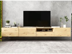 Wisząca Szafka RTV ENJOY Loft Dąb artisan MAT 240 cm zestaw z szufladą 2 x 120 cm