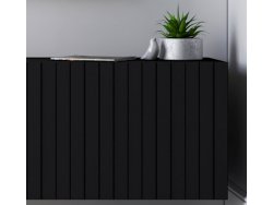 Komoda RTV Loft Szafka RTV Czarny MAT Nowoczesna Czarna Rama 150 cm Glamour