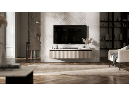 Wisząca szafka RTV SELENE Glamour Kaszmir Mat 140 cm3