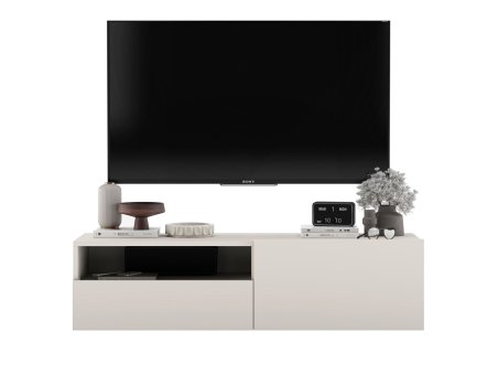 Wisząca Szafka RTV ENJOY z szufladą 120 cm kaszmir mat1