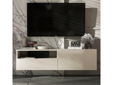 Wisząca Szafka RTV ENJOY z szufladą 120 cm kaszmir mat