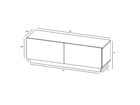 Uniwersalna Szafka RTV ENJOY 120 cm Kaszmir Mat