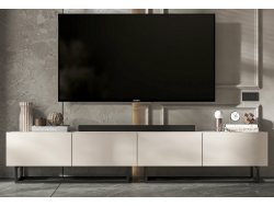 Szafka RTV ENJOY Kaszmir Mat 240 cm zestaw 2 x 120 cm stelaż