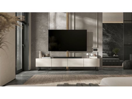 Szafka RTV ENJOY Kaszmir Mat 240 cm zestaw 2 x 120 cm stelaż