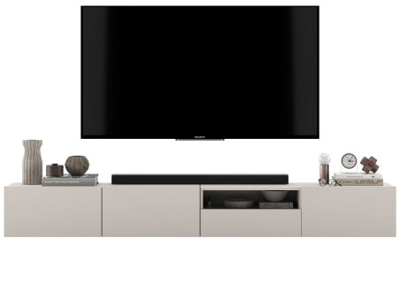 Wisząca Szafka RTV ENJOY Loft Kaszmir MAT 240 cm zestaw z szufladą 2 x 120 cm1