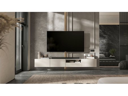 Wisząca Szafka RTV ENJOY Loft Kaszmir MAT 240 cm zestaw z szufladą 2 x 120 cm3