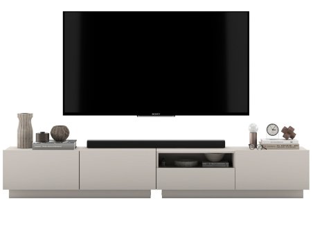 Szafka RTV ENJOY Loft Kaszmir Mat 240 cm zestaw z szufladą stojąca / wisząca 2 x 120 cm1