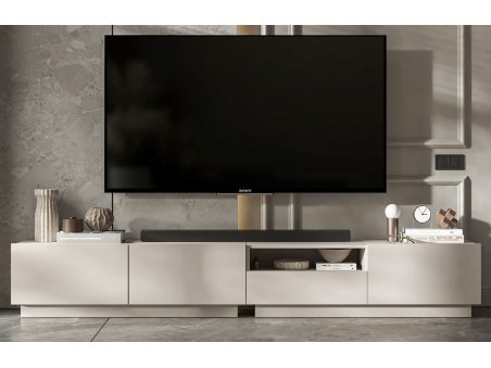 Szafka RTV ENJOY Loft Kaszmir Mat 240 cm zestaw z szufladą stojąca / wisząca 2 x 120 cm3