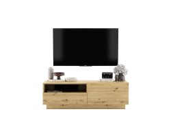 Szafka RTV ENJOY z szufladą stojąca/wisząca - 120 cm - dąb artisan